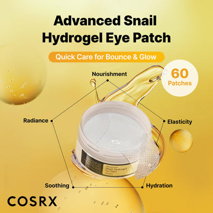 COSRX Collagen Gel Eye Patches 60pcs – PDRN / Peptide / Snail Mucin - Lahab Beauty | لهب بيوتي
