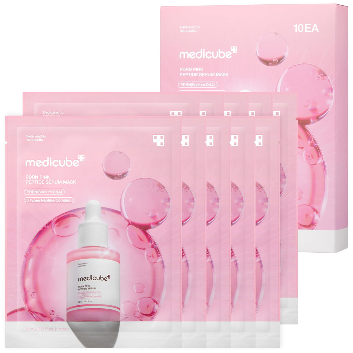 Medicube PDRN Pink Peptide Ampoule Mask 6EA - Lahab Beauty | لهب بيوتي