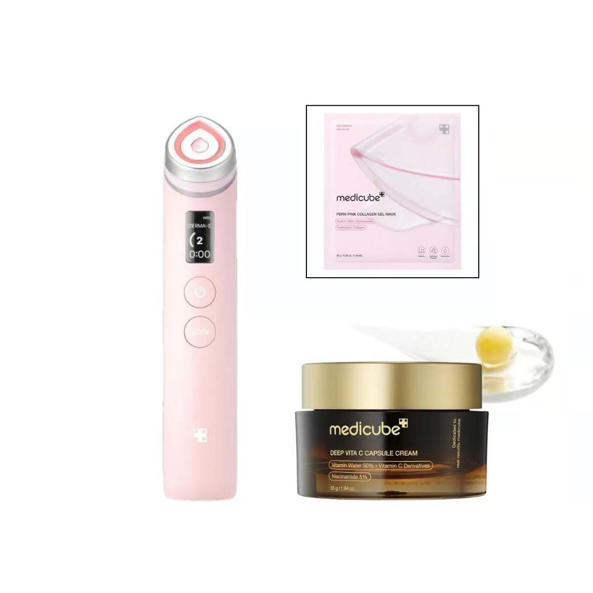[MEDICUBE] AGE-R Booster Pro Pink + Vita C Capsule Cream Set - Lahab Beauty | لهب بيوتي