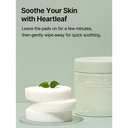 [Celimax] Ji Woo Gea Heartleaf BHA Peeling Pad (60ea) - Lahab Beauty | لهب بيوتي