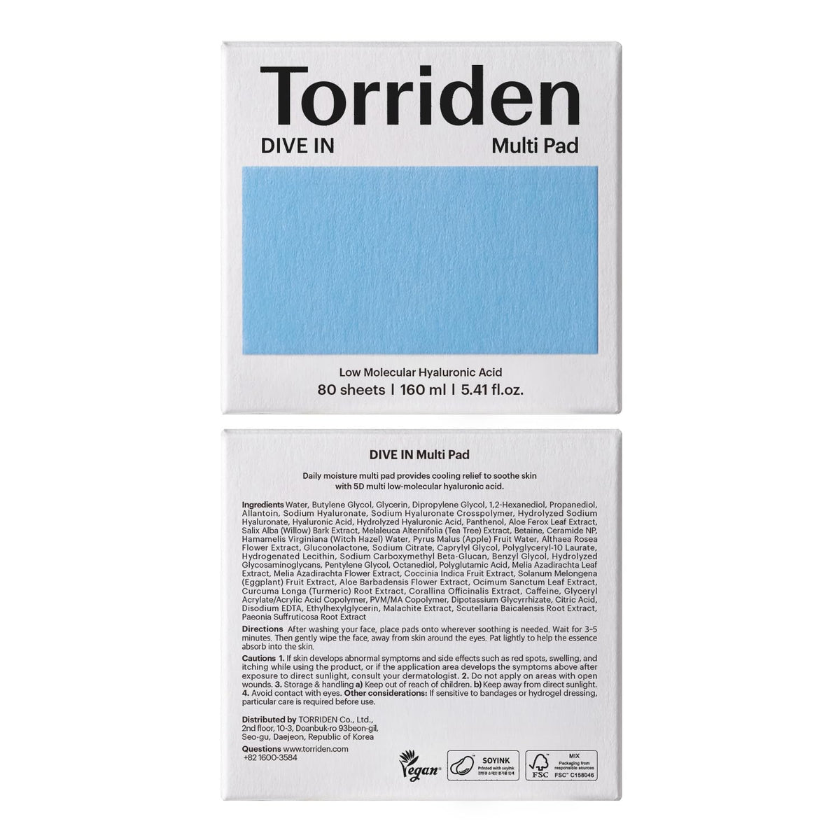 Torriden DIVE IN Multi Pad (80 pads) - Lahab Beauty | لهب بيوتي