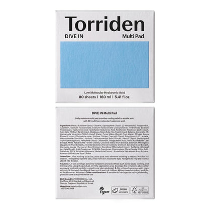 Torriden DIVE IN Multi Pad (80 pads) - Lahab Beauty | لهب بيوتي