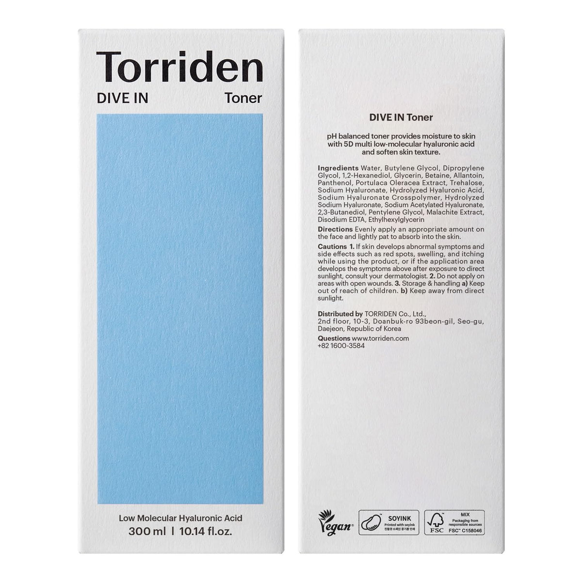 Torriden Dive in Toner 300ml - Lahab Beauty | لهب بيوتي
