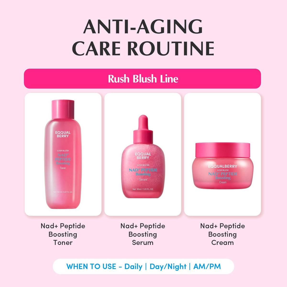 EQQUALBERRY NAD+ Peptide Boosting Toner 150ml - Lahab Beauty | لهب بيوتي