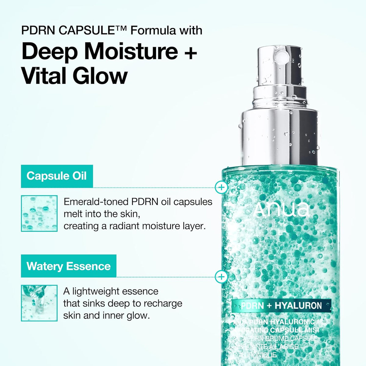 Anua PDRN Hyaluronic Acid Hydrating Capsule Mist - Lahab Beauty | لهب بيوتي