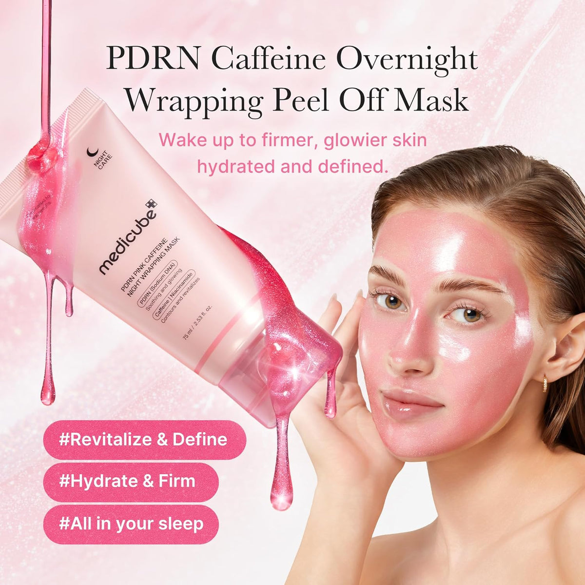 Medicube PDRN Overnight Wrapping Mask with Jelly Brush 🌙💗✨ - Lahab Beauty | لهب بيوتي