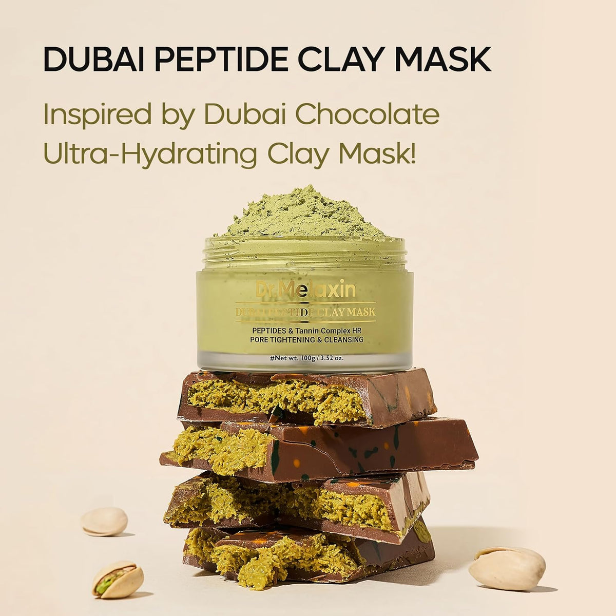 Dr.Melaxin DUBAI Peptide Clay Mask – Moisture-Rich Whipped Charcoal Clay 🖤✨ - Lahab Beauty | لهب بيوتي
