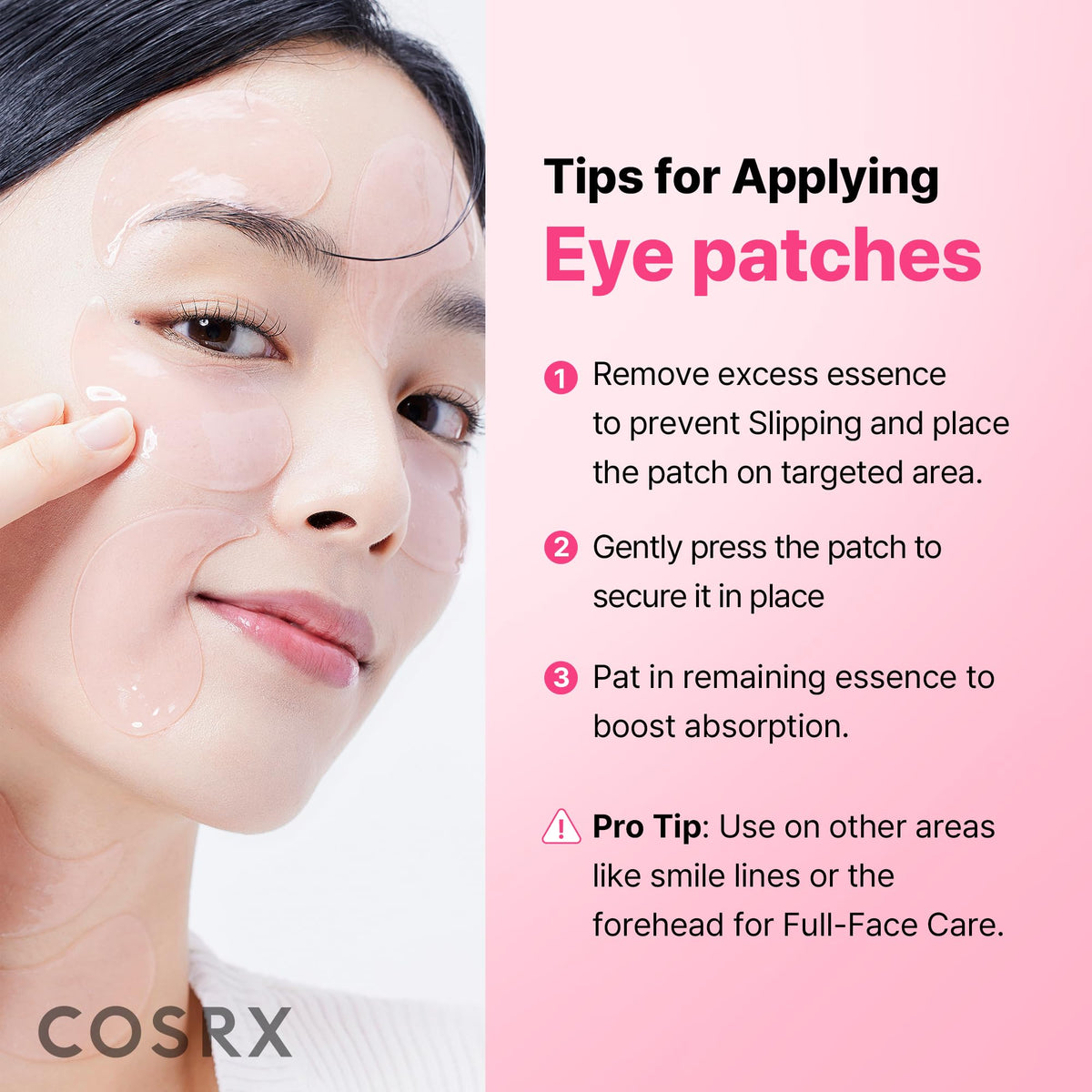 COSRX Collagen Gel Eye Patches 60pcs – PDRN / Peptide / Snail Mucin - Lahab Beauty | لهب بيوتي