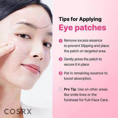 COSRX Collagen Gel Eye Patches 60pcs – PDRN / Peptide / Snail Mucin - Lahab Beauty | لهب بيوتي