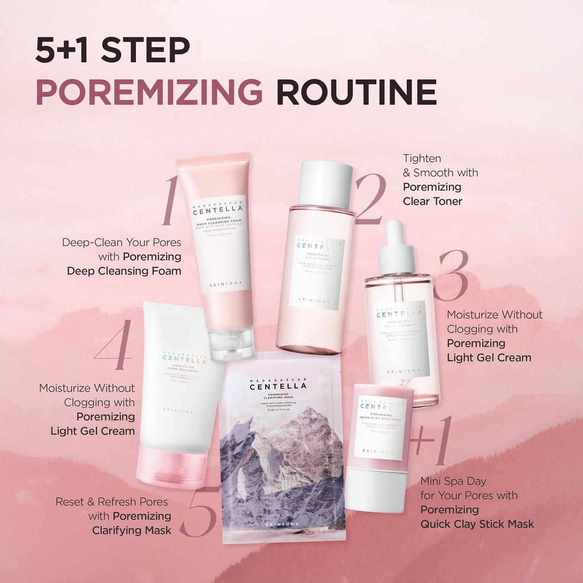 SKIN1004 Madagascar Centella Poremizing Clarifying Mask (5 Sheets) 🌿✨ - Lahab Beauty | لهب بيوتي