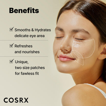 COSRX Collagen Gel Eye Patches 60pcs – PDRN / Peptide / Snail Mucin - Lahab Beauty | لهب بيوتي