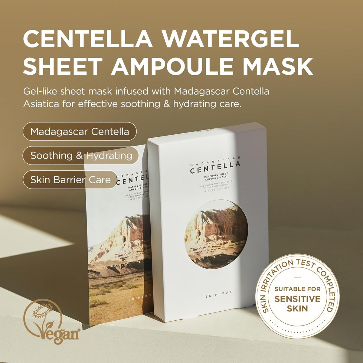 SKIN1004 Madagascar Centella Watergel Sheet Ampoule Mask (5 Sheets) 💧🌿 - Lahab Beauty | لهب بيوتي