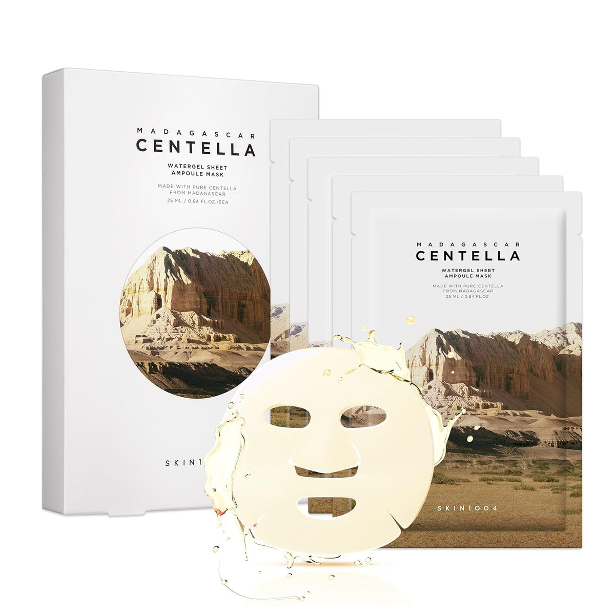 SKIN1004 Madagascar Centella Watergel Sheet Ampoule Mask (5 Sheets) 💧🌿 - Lahab Beauty | لهب بيوتي