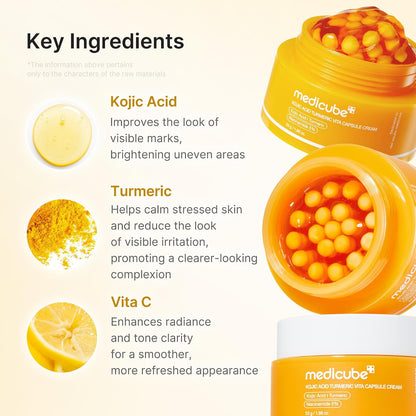 Medicube Kojic Acid Turmeric Vita Capsule Cream 53g - Lahab Beauty | لهب بيوتي