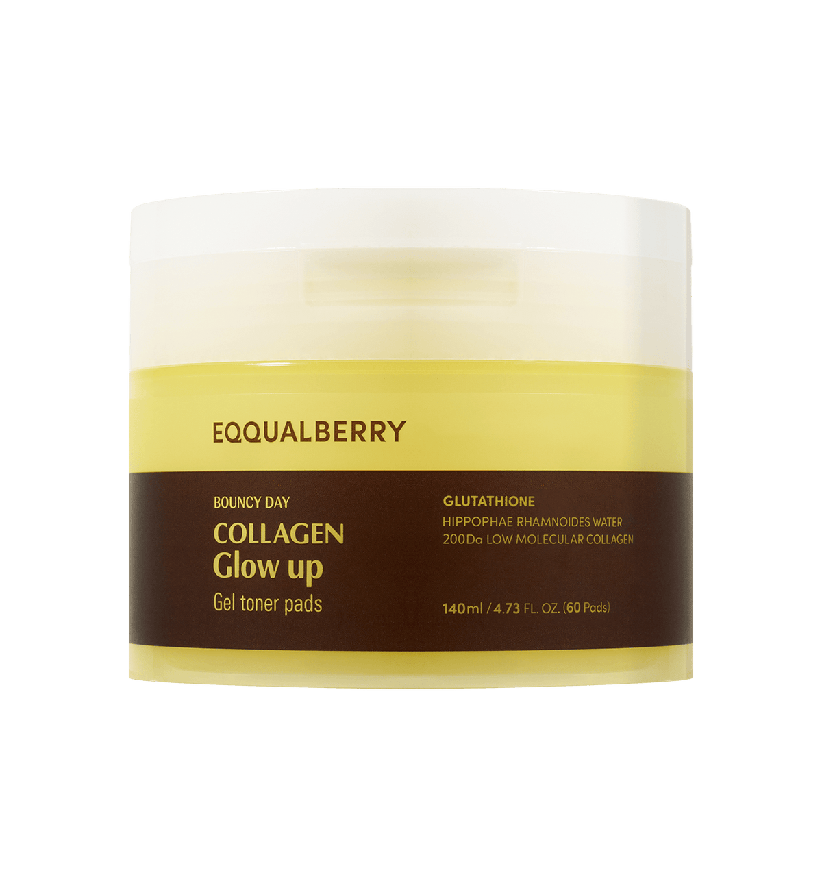 [Eqqualberry] Collagen Glow Up Gel Toner Pads (60ea) - Lahab Beauty | لهب بيوتي