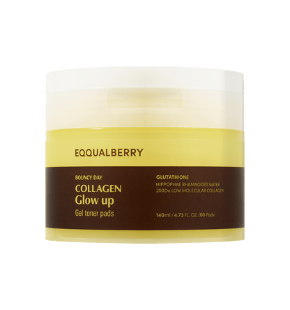 [Eqqualberry] Collagen Glow Up Gel Toner Pads (60ea) - Lahab Beauty | لهب بيوتي