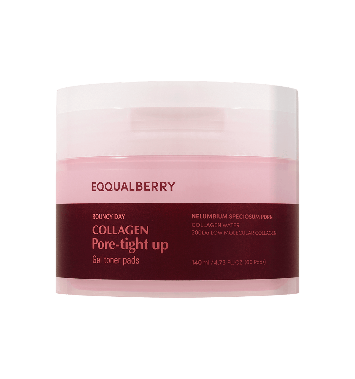 [Eqqualberry] Collagen Pore Tight Up Gel Toner Pads (60ea) - Lahab Beauty | لهب بيوتي