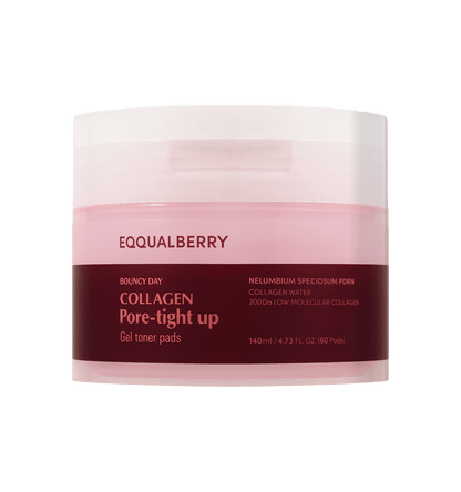 [Eqqualberry] Collagen Pore Tight Up Gel Toner Pads (60ea) - Lahab Beauty | لهب بيوتي