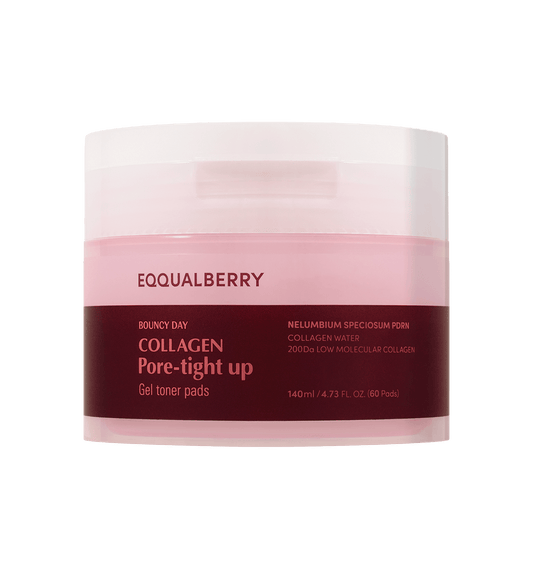 [Eqqualberry] Collagen Pore Tight Up Gel Toner Pads (60ea) - Lahab Beauty | لهب بيوتي