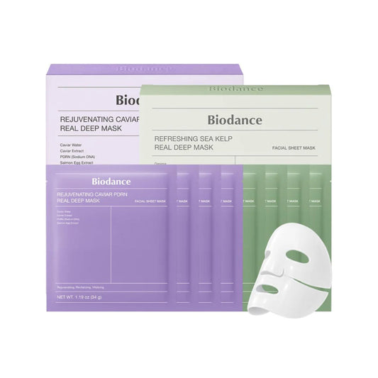 BIODANCE Soothing & Renewal Duo: Sea Kelp & Caviar PDRN Real Deep Overnight Gel Mask for Glass Skin, Korean Skin Care, Valentines Day Gifts for Her, Skin Care Set - Lahab Beauty | لهب بيوتي