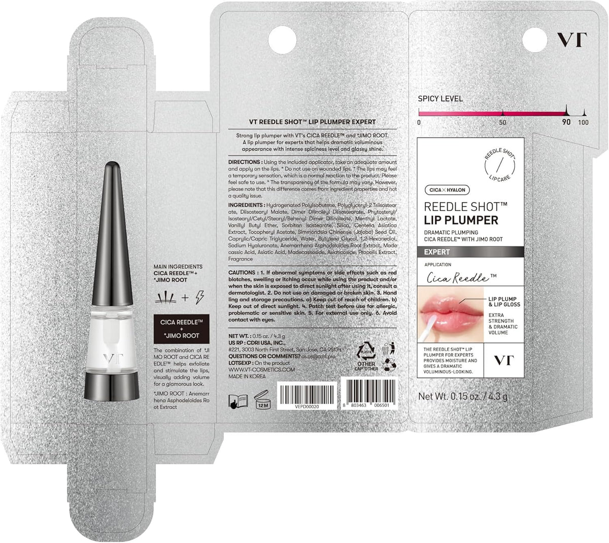 [VT COSMETICS] Reedle Shot Lip Plumper (Expert) 0.15 oz (4.3 g) - Lahab Beauty | لهب بيوتي