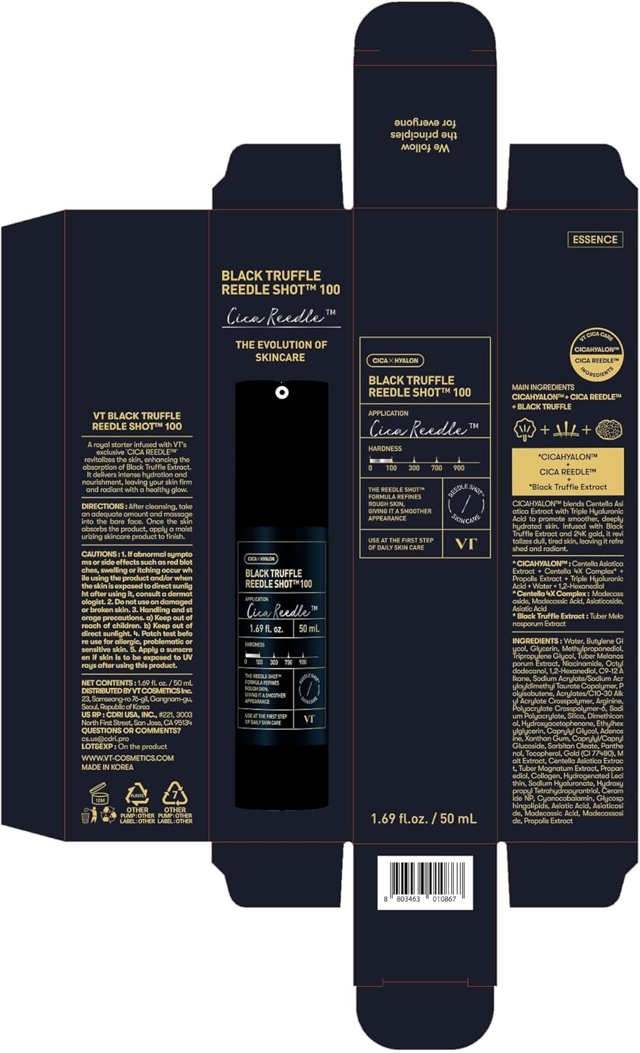 [VT COSMETICS] Black Truffle Reedle Shot 100 – 50ml - Lahab Beauty | لهب بيوتي