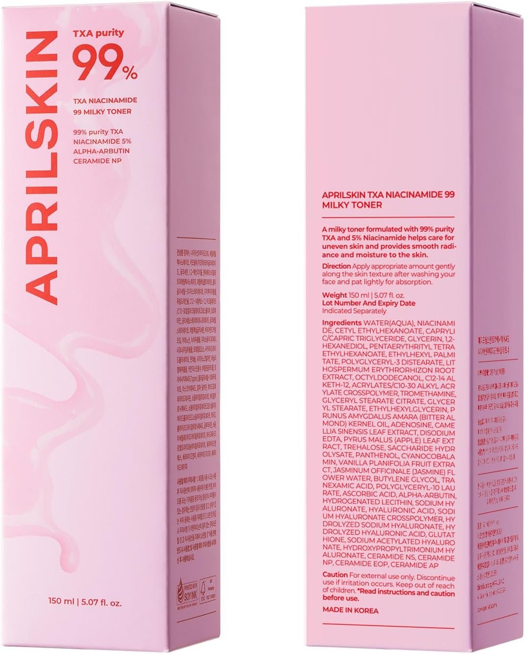 APRILSKIN TXA + Niacinamide 99 Pink Milky Toner -  150ml - Lahab Beauty | لهب بيوتي