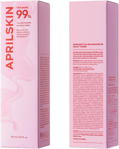 APRILSKIN TXA + Niacinamide 99 Pink Milky Toner -  150ml - Lahab Beauty | لهب بيوتي