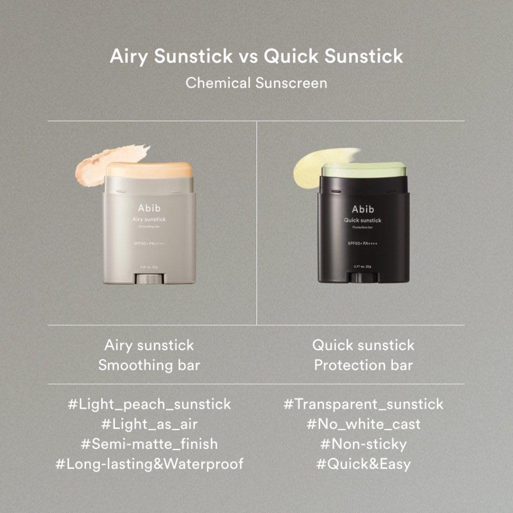 [ABIB] Airy Sunstick Smoothing Bar SPF50+ PA++++ - 23g - Lahab Beauty | لهب بيوتي
