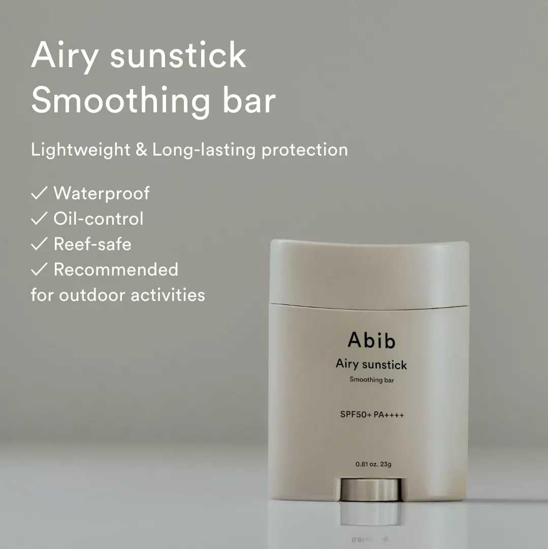 [ABIB] Airy Sunstick Smoothing Bar SPF50+ PA++++ - 23g - Lahab Beauty | لهب بيوتي