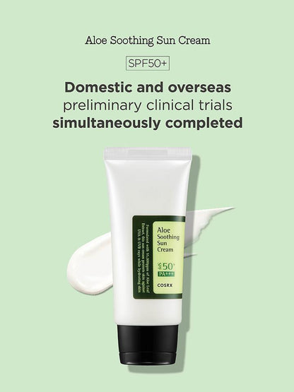 [Cosrx] Aloe Soothing Sun Cream SPF50+ PA+++ 50ml - Lahab Beauty | لهب بيوتي