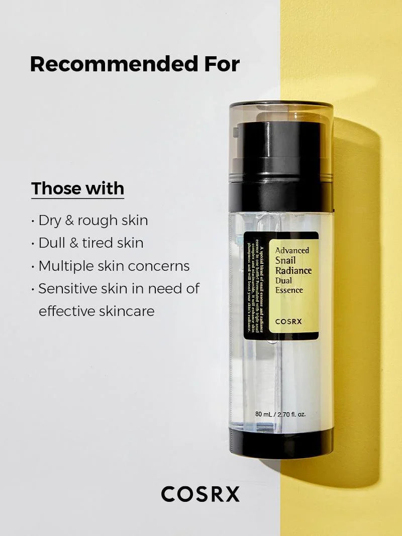 [Cosrx] Advanced Snail Radiance Dual Essence – Double the Power, Double the Glow 80ml - Lahab Beauty | لهب بيوتي