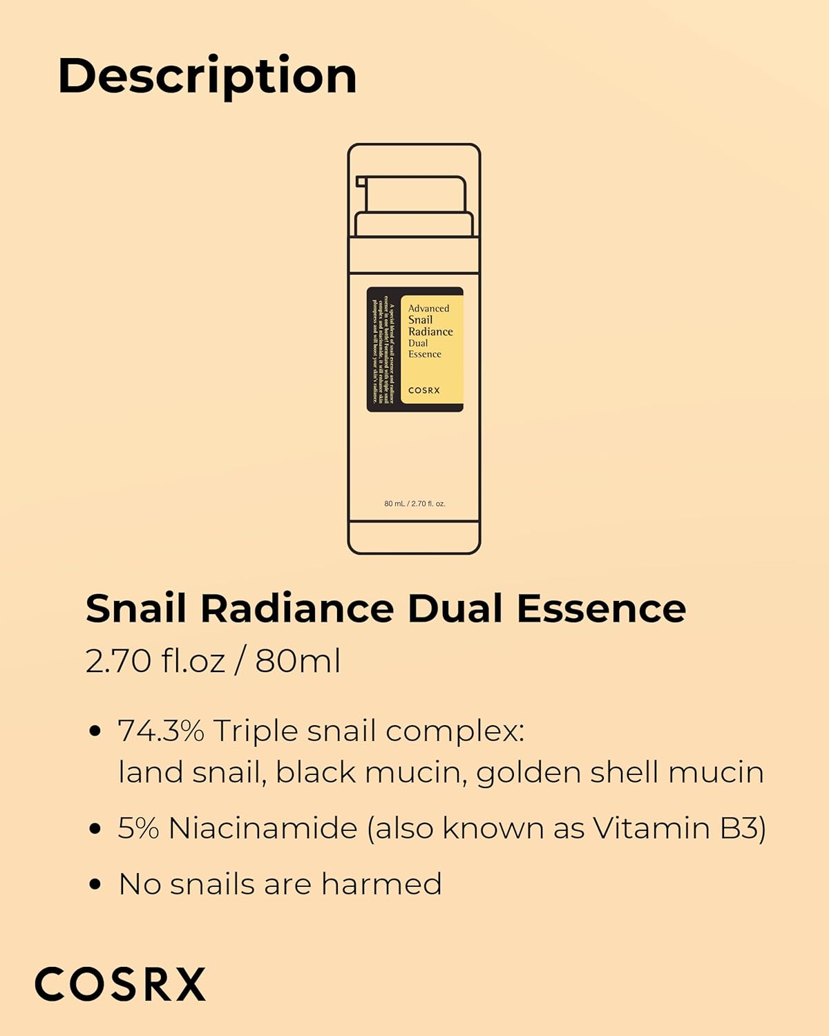 [Cosrx] Advanced Snail Radiance Dual Essence – Double the Power, Double the Glow 80ml - Lahab Beauty | لهب بيوتي