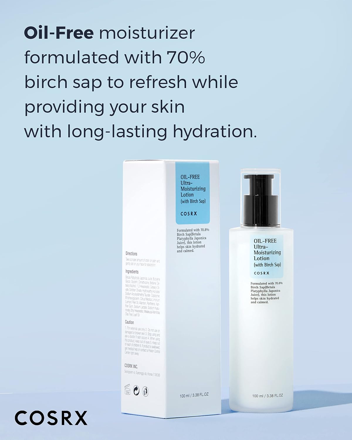 [Cosrx] Oil-Free Ultra-Moisturizing Lotion with Birch Sap – Lightweight Hydration for Calm, Balanced Skin 100ml - Lahab Beauty | لهب بيوتي