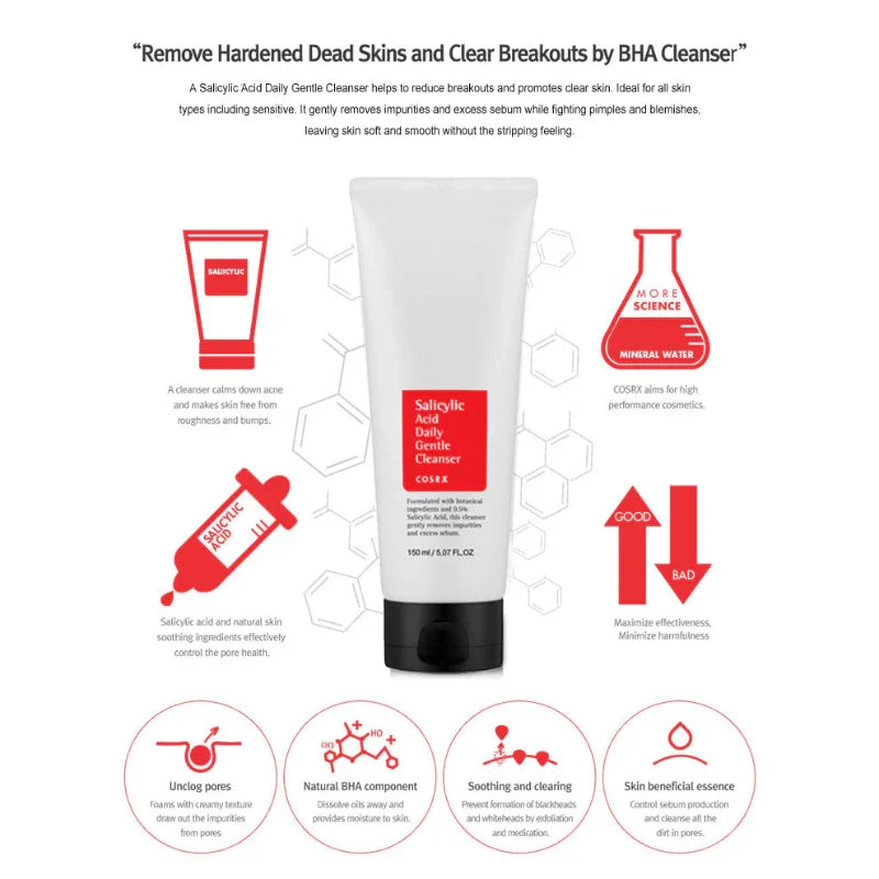 [Cosrx] Salicylic Acid Daily Gentle Cleanser 150ml - Lahab Beauty | لهب بيوتي