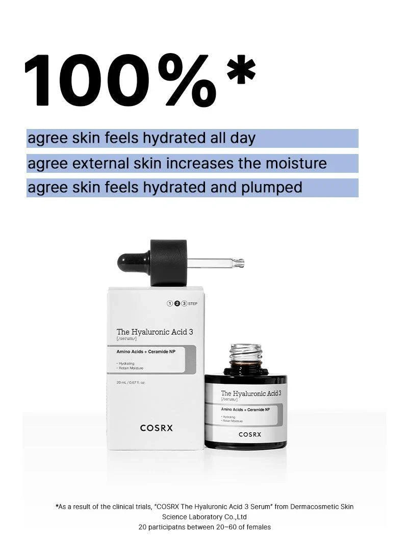 COSRX The Hyaluronic Acid 3 Serum – Deep Hydration for Plump, Supple Skin - Lahab Beauty | لهب بيوتي