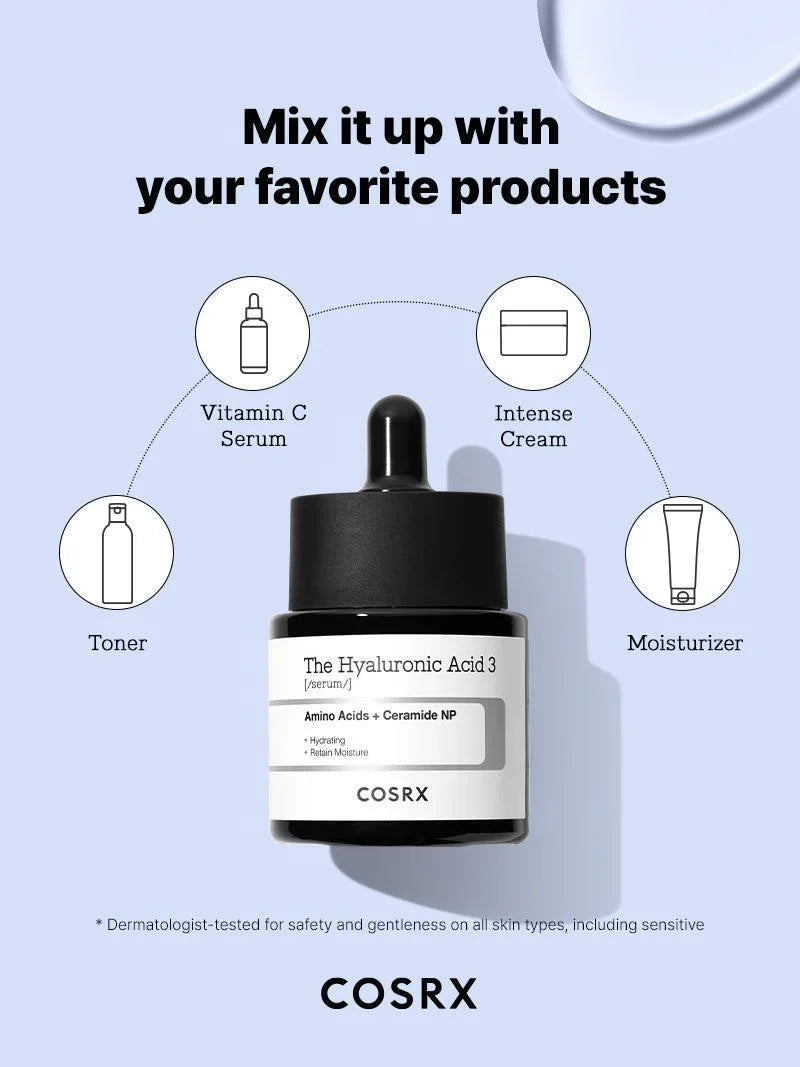 COSRX The Hyaluronic Acid 3 Serum – Deep Hydration for Plump, Supple Skin - Lahab Beauty | لهب بيوتي