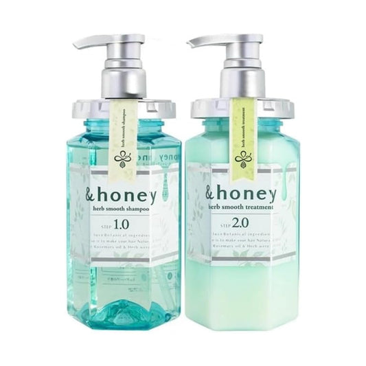 &honey Herb Smooth Shampoo & Treatment Set (440ml + 440ml) - Lahab Beauty | لهب بيوتي
