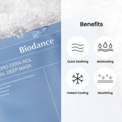 [BIODANCE] Blue Cera-Nol Overnight Moisturizing Mask | 4ea/ 8ea/ 12ea/ 16ea - Lahab Beauty | لهب بيوتي