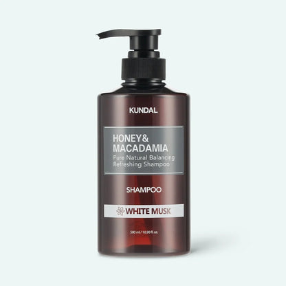 KUNDAL Honey & Macadamia Shampoo White Musk 500ml - Lahab Beauty | لهب بيوتي
