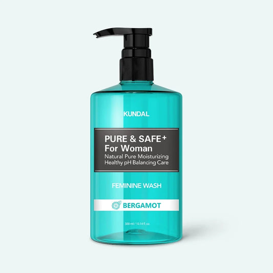 KUNDAL Pure & Safe Feminine Wash Bergamot 300ml - Lahab Beauty | لهب بيوتي