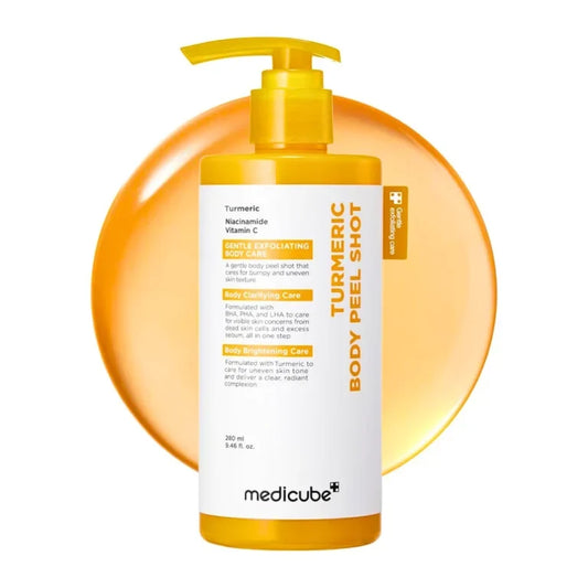 Medicube Kojic Acid Turmeric Body Peel Shot 280ml - Lahab Beauty | لهب بيوتي