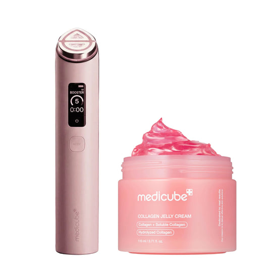 MEDICUBE AGE-R Booster Pro X2 Jelly Cream Set Pink - Lahab Beauty | لهب بيوتي