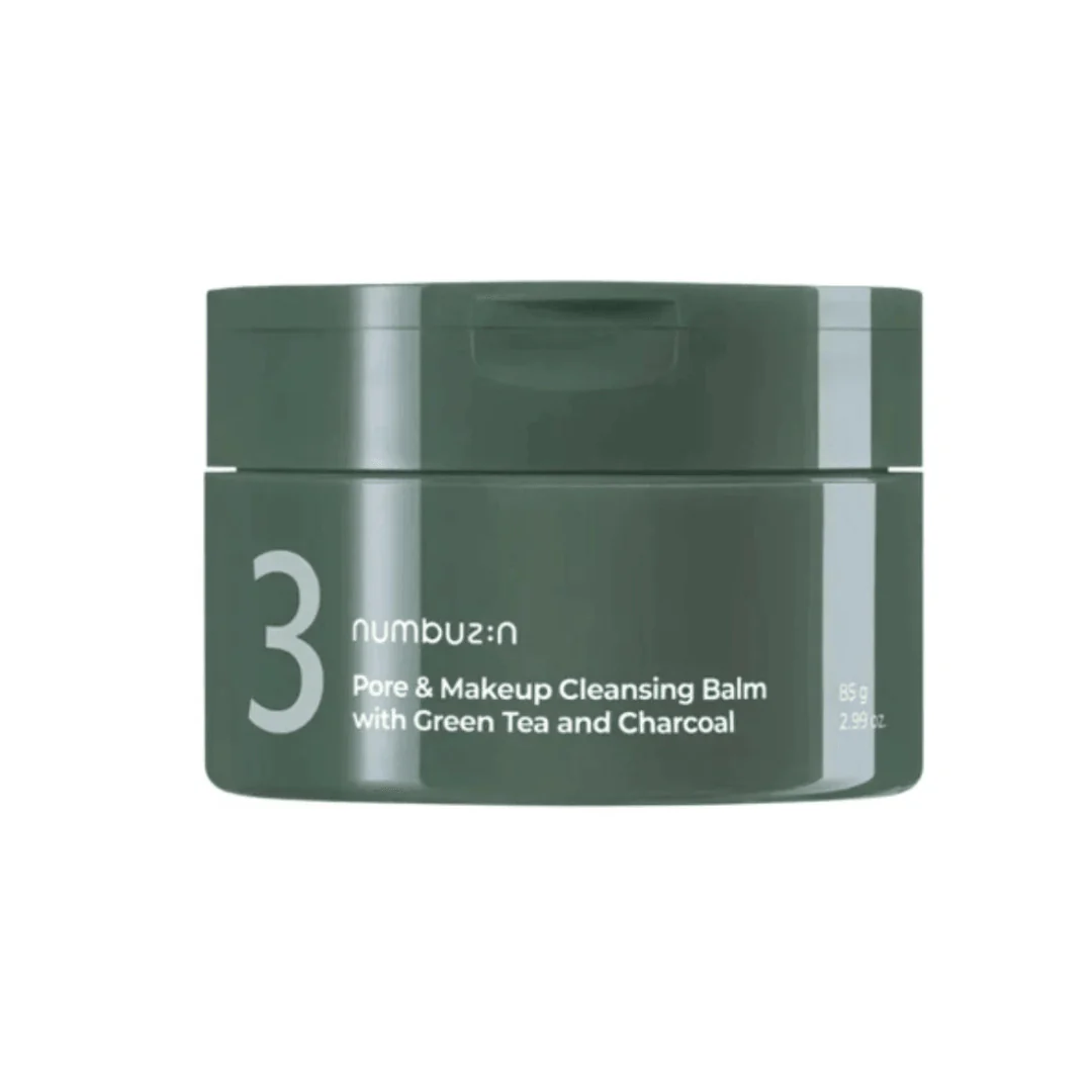 [Numbuzin] No. 3 Pore & Makeup Cleansing Balm With Green Tea And Charcoal - 85 g - Lahab Beauty | لهب بيوتي
