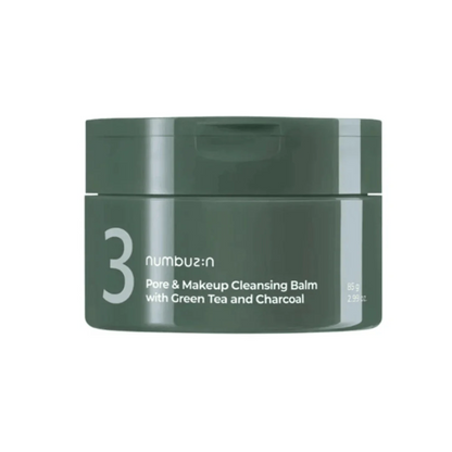 [Numbuzin] No. 3 Pore & Makeup Cleansing Balm With Green Tea And Charcoal - 85 g - Lahab Beauty | لهب بيوتي