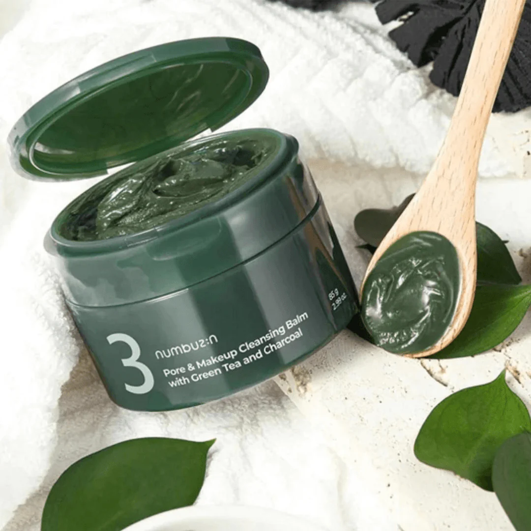[Numbuzin] No. 3 Pore & Makeup Cleansing Balm With Green Tea And Charcoal - 85 g - Lahab Beauty | لهب بيوتي