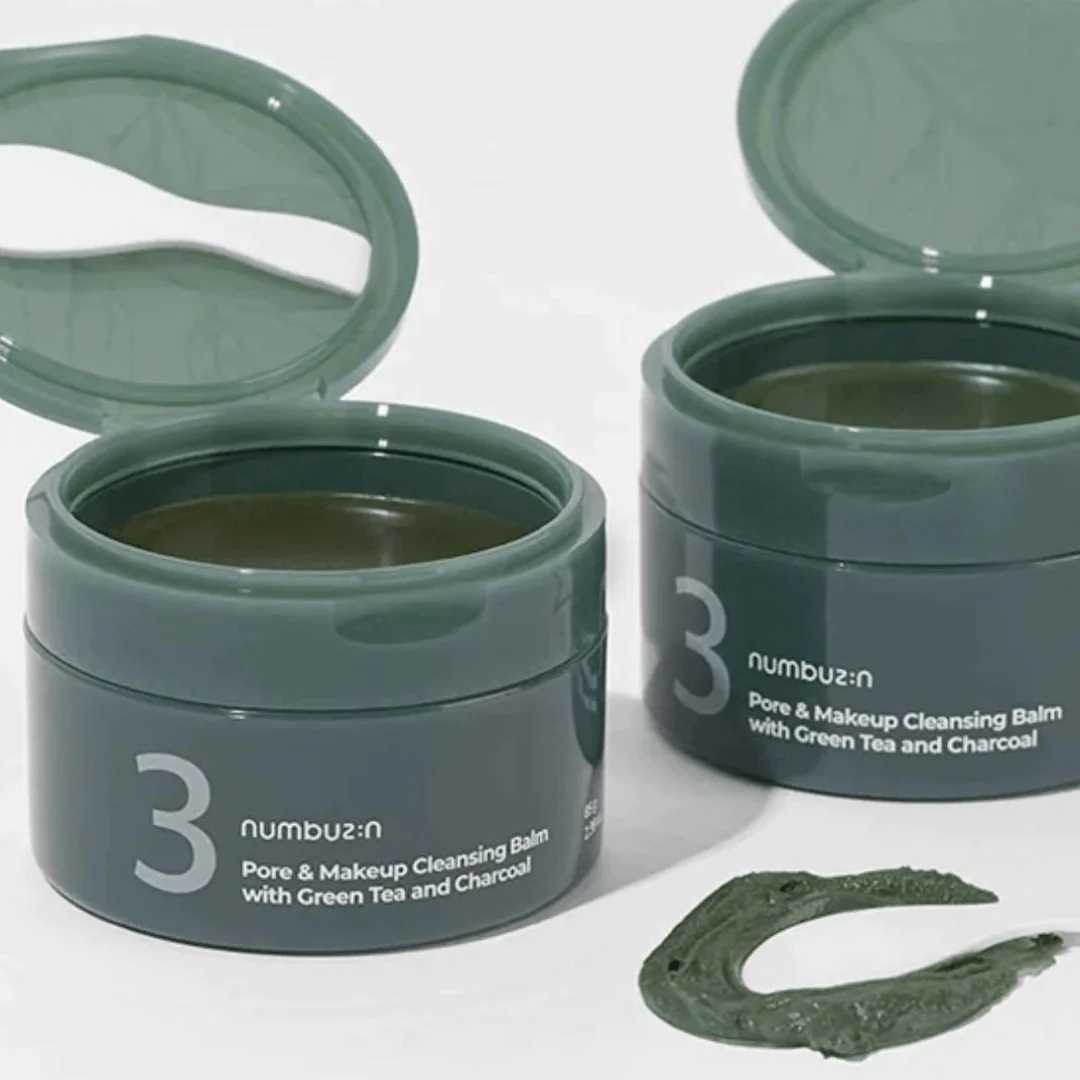 [Numbuzin] No. 3 Pore & Makeup Cleansing Balm With Green Tea And Charcoal - 85 g - Lahab Beauty | لهب بيوتي