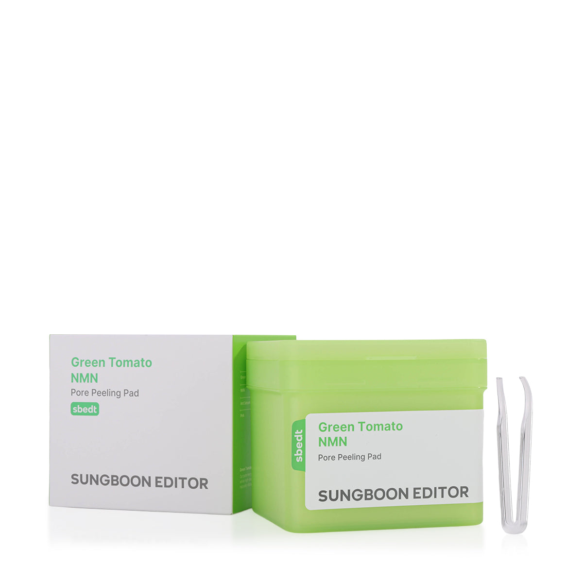 SUNGBOON EDITOR Green Tomato NMN Pore Peeling Pad (170ml / 60 Pads) - Lahab Beauty | لهب بيوتي