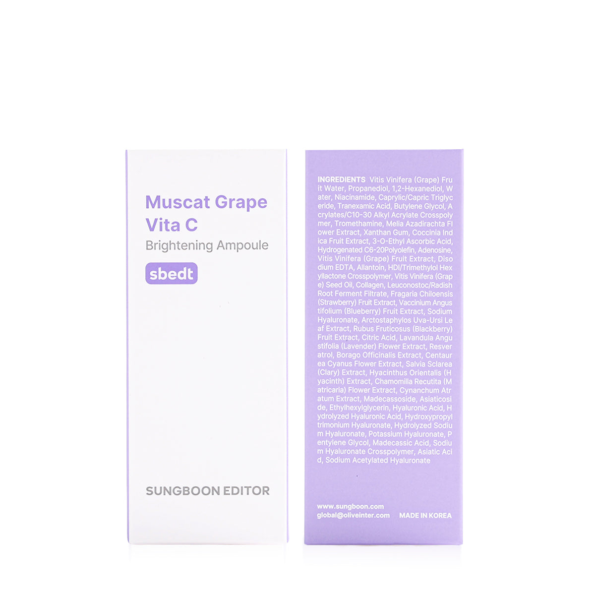 SUNGBOON EDITOR Muscat Grape Vita C Brightening Ampoule 40ml - Lahab Beauty | لهب بيوتي