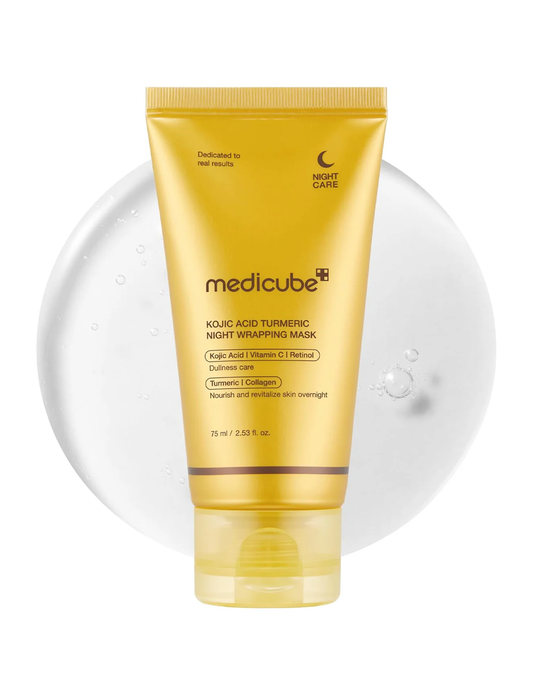 [Medicube] KOJIC ACID TURMERIC NIGHT WRAPPING MASK 75ML - Lahab Beauty | لهب بيوتي